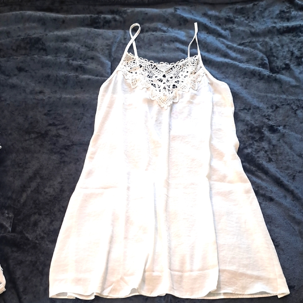 White Lace Trim Nighty